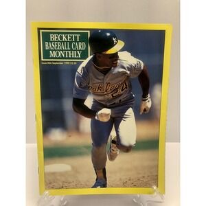 Vintage Beckett Baseball Card Monthly Issue #66 Sept 1990 Rickey Henderson